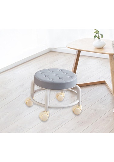 Suntek Düşük Tekerlekli Koltuk Pu Deri Yastıklı Küçük