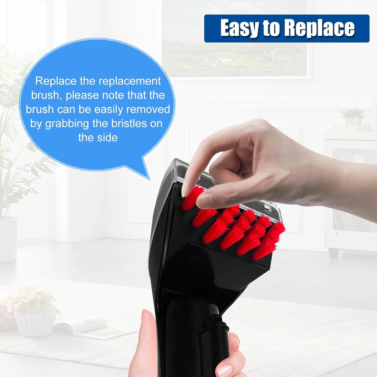 Mufunye Ev Temizliği Aparatı: 2'li Paket Abs Nilon Fırça, Koltuk Halı Araç Koltukları İçin Güçlü Lekeler Temizleyici Kırmızı