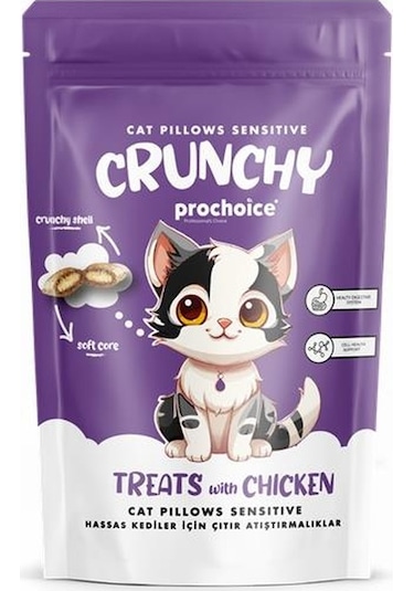 Prochoice Crunchy Sensitive, Hassas Kediler İçin Çıtır Atıştırmalık 60gr