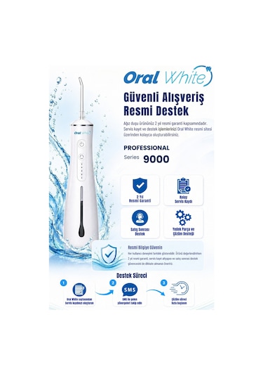 Oral White Professional Series 9000 Şarjlı Ağız Duşu