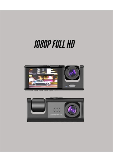 Ta-01 3 Kameralı 1080p Araç Kamerası Siyah