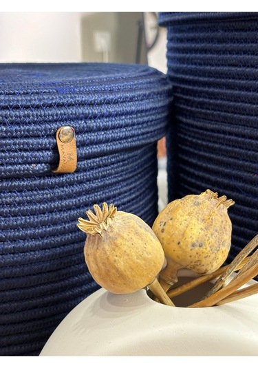 Victor Çok Amaçlı Düzenleyici Kapaklı Sepet,kapaklı Saksılık,kapaklı Organizer 26-20, Küçük Boy Lacivert