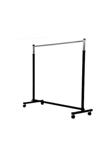 Ayarlanabilir Konfeksiyon Askısı - Tekerlekli Ayaklı Askılık, Ayarlı Elbise Askılığı 140 X 100 Cm Gri