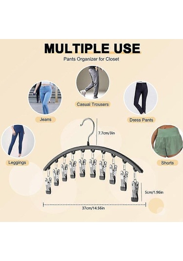 Ganzhoushop Paslanmaz Çelik Çorap Kurutma Rafı Klipsi Rüzgar Geçirmez Düşmeye Karşı Dayanıklı Askı Sütyen Külot İçin Çok Renkli