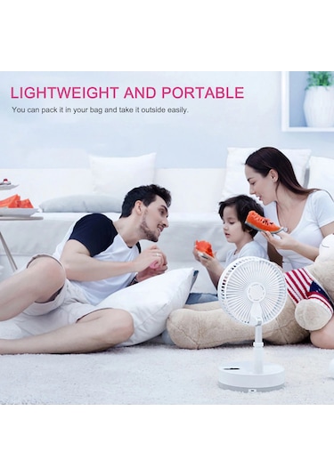 Springsun Masaüstü & Ayaklı Fan: Ayarlanabilir, Katlanabilir, 4 Modlu, 180 Döner - Ev/ofis/açık Hava - Siyah