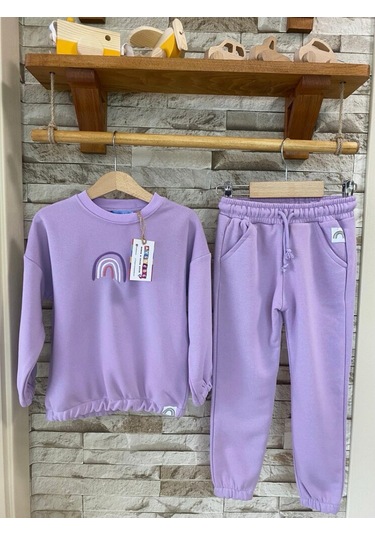 Laciel Paris Gökkuşağı Detaylı Takım Lila 1707