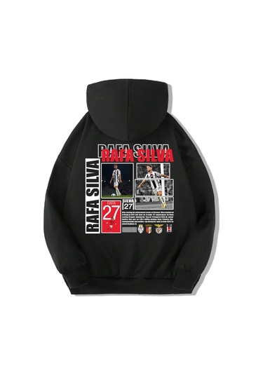 Brz Kids Unisex Çocuk Rafa Silva Hoodie Siyah