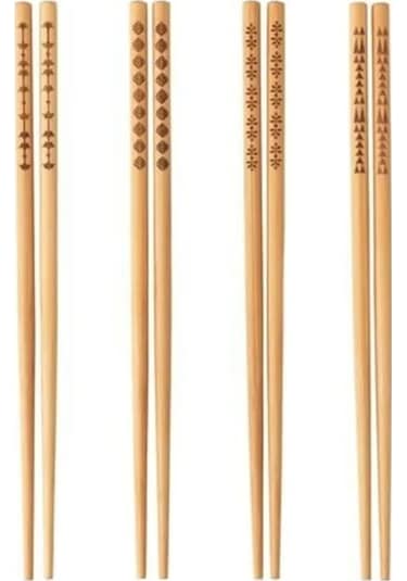 Thentech Çubukları 10 Adet Chopstick Ahşap