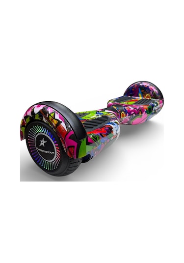 Elektrikli Kaykay Hoverboard  Bluetooth Hoparlörlü RS-S5 Grafiti Mix