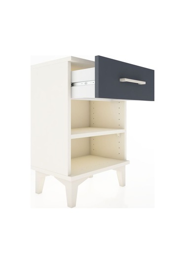 Arges Komodin Tek Raflı Tek Çekmeceli 44x30x64 Aytaşı-antrasit Aytaşı