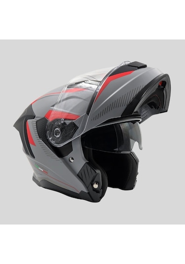 Arwic AR950 Torino Çene Açılır Ece-R 22.06 Motosiklet Kaskı Gri