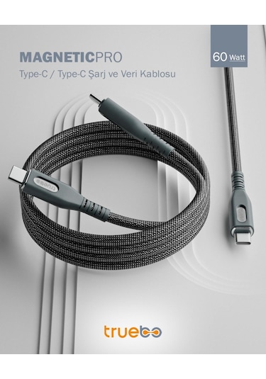 Truebo MagneticPro Dayanıklı Şarj Ve Veri Kablosu