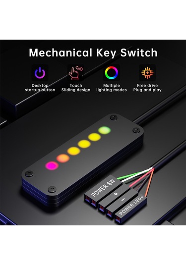 Homyl Masaüstü Bilgisayar Anahtarı Pc Için Güç 2m