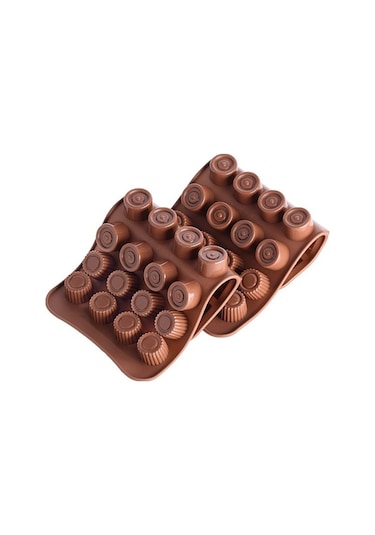 Besthome1 24 Adet Izgara Gıda Kalitesi Silikon Pasta Çikolata Muffin Kalıbı, Dondurma Buzluk, Ev Fırın Mikrodalga Uygun Kahve R Çok Renkli