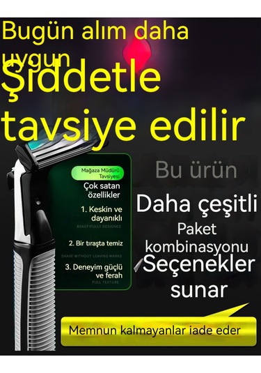 Bıçak Tıraş Makinesi Tıraş Makinesi Paslanmaz Çelik Manuel Kafa Erkek Vintage Sakal Bıçağı Sakal Bıçağı Sakal Bıçağı Elektrikli Değiştirme 12 Bıçak 1 Bıçak Sapı
