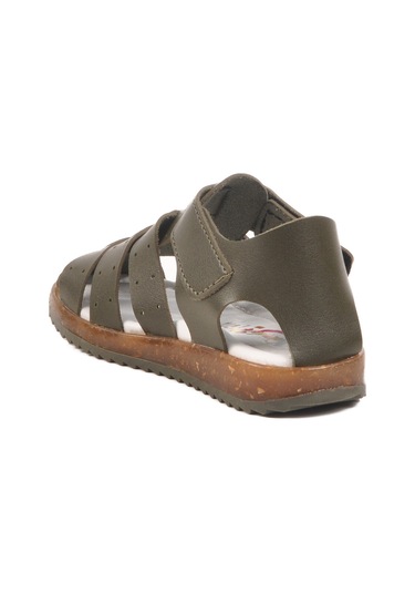 Haki Cırtlı Hafif Unisex Çocuk Sandalet 17370 B Haki