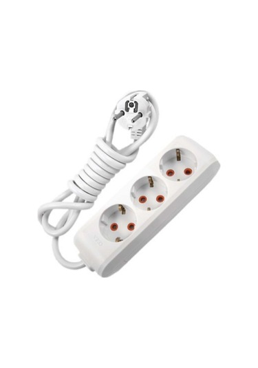 Viko Topraklı 3 Lü Seyyar Uzatma Kablosu - Seyyar Priz 5 Mt Kablo 5 M