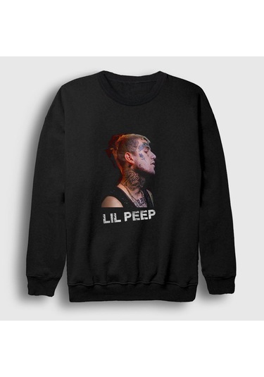 Presmono Unisex Rip Lil Peep Sweatshirt Siyah
