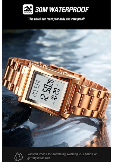 Dofolink Skmeı 1812 Erkek Dijital Saat - Çift Zaman, Geri Sayım, Stopwatch Ve 50m Su Geçirmez - Spor Ve İş İçin Siyah