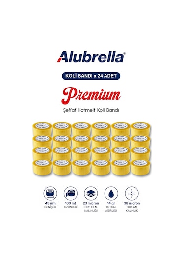 45 Mm X 100 Mt, 24 Adet Premium Koli Bandı 1