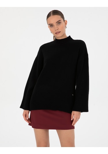 Pierre Cardin Kadın Siyah Kazak /triko 50310958-vr046 Siyah