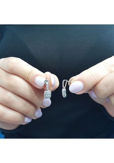 Lova 0,56 Karat Baget Pırlanta Küpe - 3040069