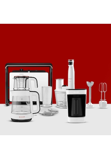 Arçelik 4'lü X Kahve Set Beyaz