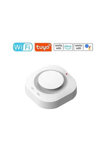 Zyzqstore Smart Beyaz Tuya Wifi Duman Alarmı Ev Yangın Koruma Sistemi