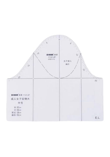 Suntek 1:1 Kumaş Tasarım Cetveli Tam Ölçekli Uzun-kollu