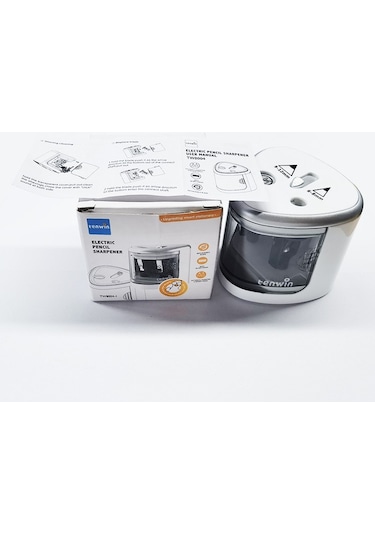 Pratik Çift Delikli Elektrikli Kalemtıraş Hem İnce Hem Kalemler İçin Kullanışlı Kırtasiye Ürünü