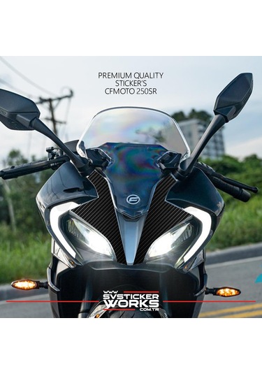 Cfmoto 250sr Sticker Ön Kafa Kaplama Modeli Hazır Kit Karbon Sticker Desen Kaplama