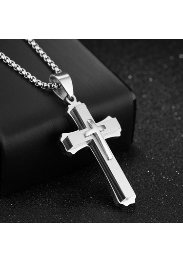 Siyah Opk Retro Geçişli Kolye Erkek Hediye