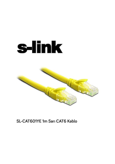 S-Link Sl-Cat601Ye Cat6 Utp  1 Metre  Sarı Patch Kablo