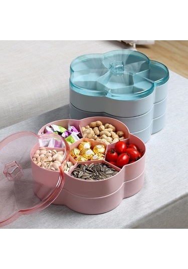 Tongxida Tek Katmanlı Çiçek Şeklinde Şeffaf Düğün Şekeri Kutusu Kırmızı Diğer