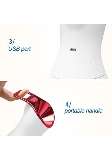 Youtek Kırmızı Usb Nemlendirici - 500ml Kapasite, Nano İyonik Buhar, Cilt Nemlendirme Ve Ev Nemlendirme, 30 Adet/kutu