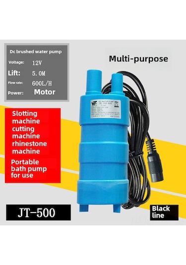 Suofeng 12v Dc Mikro Dalga Pompa - 5 Metre Lifter, 10l/dk Debi, Direkt Tip, Siyah Kablolu Mavi Cihaz 5.5 2.1 Ana Soketli