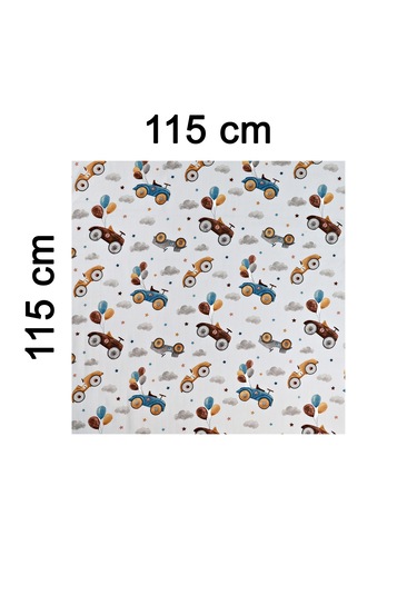 Minicik Uçan Arabalar Müslin Örtü Tekli 115x115