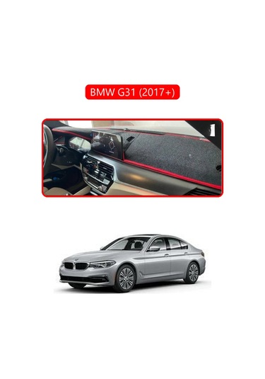 Bmw G30 G31 G38 2017+torpido Koruma Halısı Kırmızı Kenar