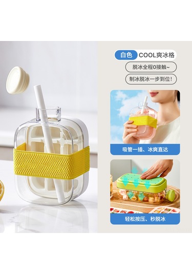 Ximistore9 Büyük Boy Yeşil Silikon Buzluk Botu, 2'li 1 Kapaklı Depolama, Dokunmadan Kolay Çıkar, Kokteyl-whiskey-kahve İçin, 800ml Buzluk Su Flası Yeşil