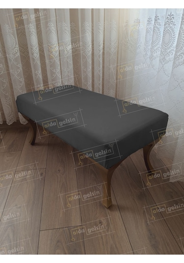 Ayak Ucu Kapı Önü Antre Düz Bench Puf Orta Sehpa Gold Ayak 100 45 Antrasit