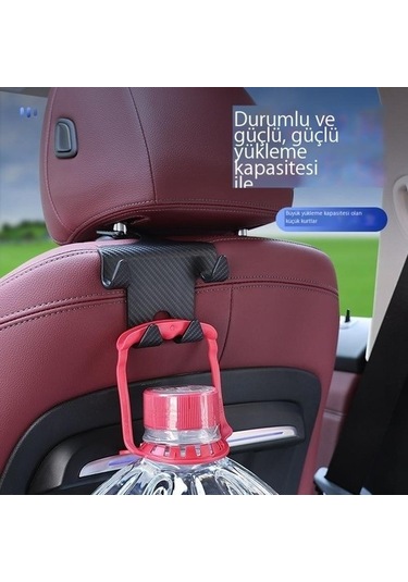 Joyhub Araba Kancası Asılı Koltuk Arkası Dört Kancalı Cep Telefonu Tutucusu Kırmızı - Siyah Var Direksiyon 568qnw