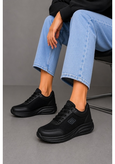 Bluefeet Prl Siyah Anorak Kadın Sneaker Spor Ayakkabı