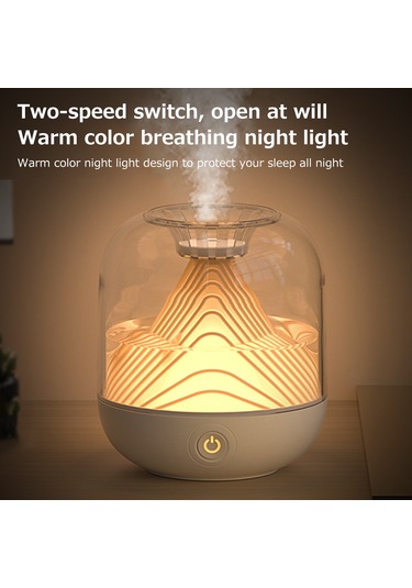 Hangfox Beyaz Ev Odası Nemlendirici: 700ml Büyük Kapasite, 1800mah Usb Şarjlı, Islak Işık Ve 6 Adet Uçucu Yağ İçeren Hava Nemleyici