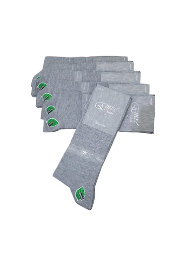 Emre Erkek Bambu Mevsimlik Soket Çorap 267 - 6 Adet Gri
