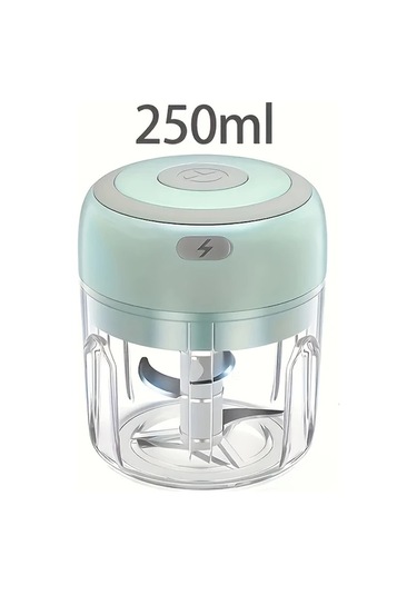 Dashanshop Yeşil 250ml Usb Şarjlı Mini Elektrikli Sarımsak Doğrayıcı Ve Et Kıyma Makinesi Yeşil