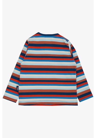Breeze Erkek Bebek Uzun Kollu Tişört Patlı Çizgili Renkli 9 Ay-3 Yaş, Karışık Renk Karışık Renkli