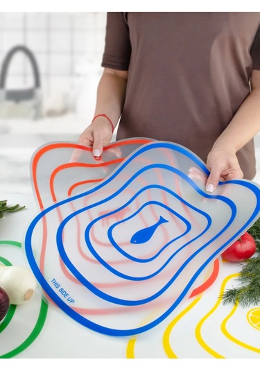 Nouvelle 4 Adet Esnek Kesme Tahtası Seti, 40x30 Cm 160531251 Gri