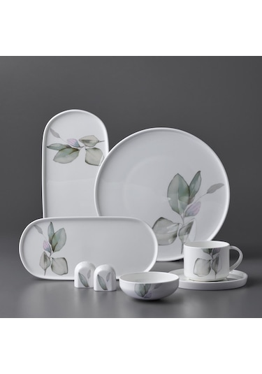 Jumbo Leaf Verdance 26 Parça 6 Kişilik Kahvaltı Takımı Beyaz