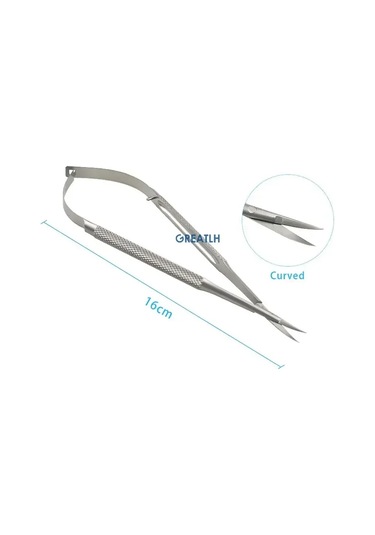Kavisli/düz Kafa Mikro Castroviejo Kornea Makas El Aleti Paslanmaz Çelik Enstrüman Oftalmik Green
