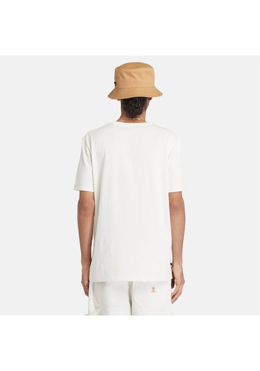 Timberland Tımberland Linear Logo Short Sleeve Tee Tb0a5upqcm91-vıntage Whıte Beyaz
